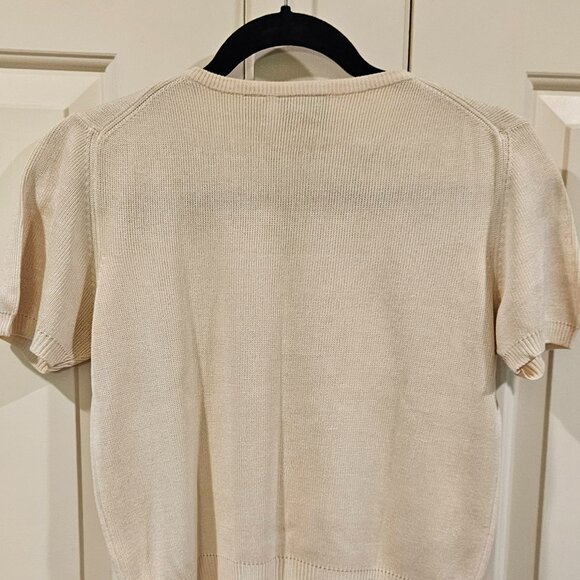 North 17 women's silk short sleeve sweater - Picture 4 of 4